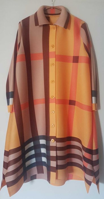 Vand rochie midi, inchidere cu nasturi, multicolor