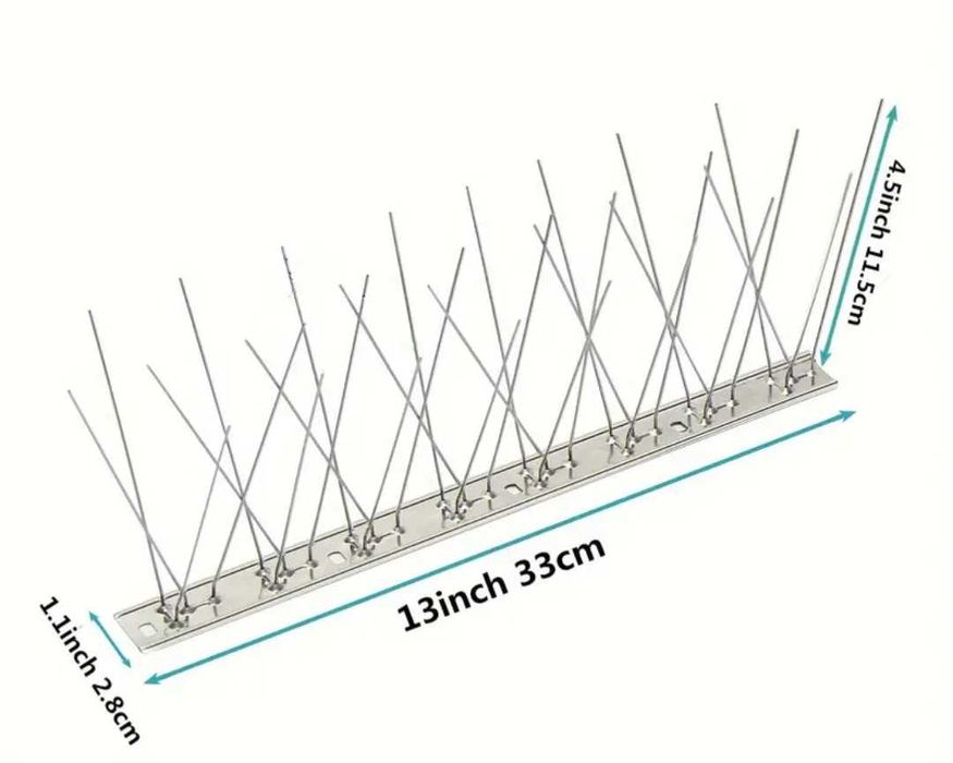 Шипове против гълъби за прозорец Репелент за птици неръждаема стомана