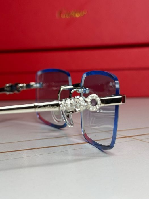 Ochelari Cartier Rimless Blue Gradient Silver
