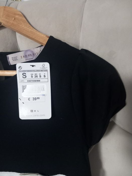 Rochie scurta casual cu funda măsura S Zara
