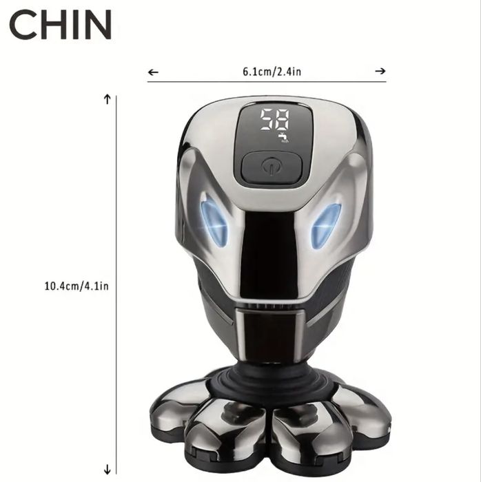 5 в 1 Мъжка Електрическа Самобръсначка за Глава и Лице – Водоустойчива