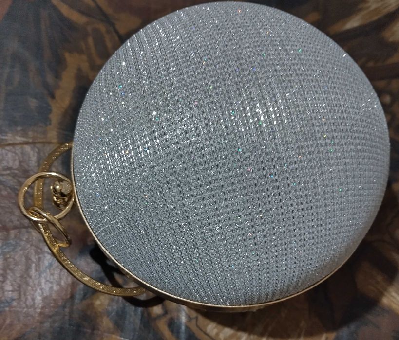 Сребърна дамска чанта, вечерна чанта