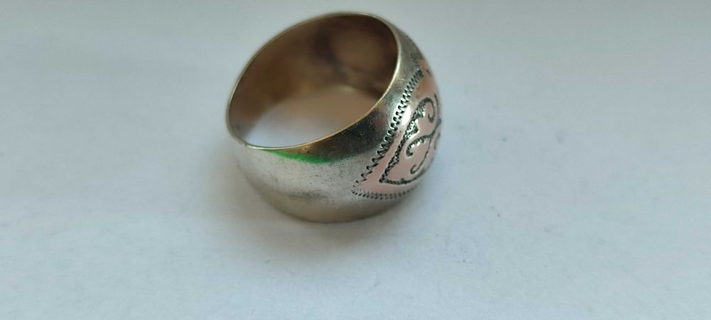 Кольцо серебряное широкое, разм.21