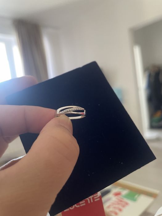 Кольцо белое золото 16 размер