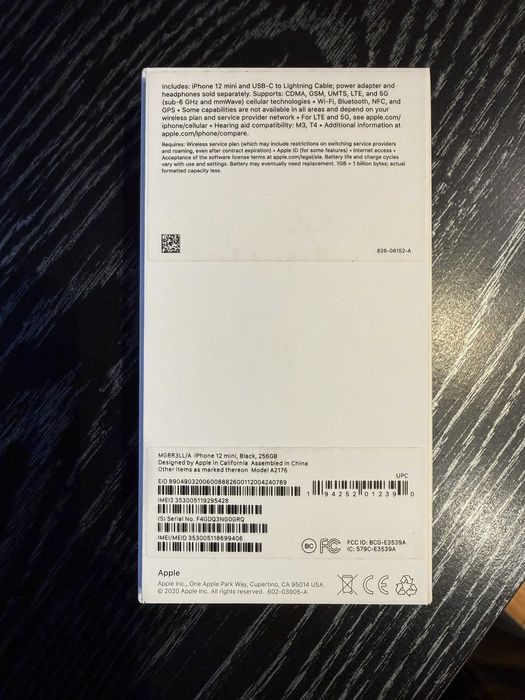 iPhone 12 Mini Black 256GB