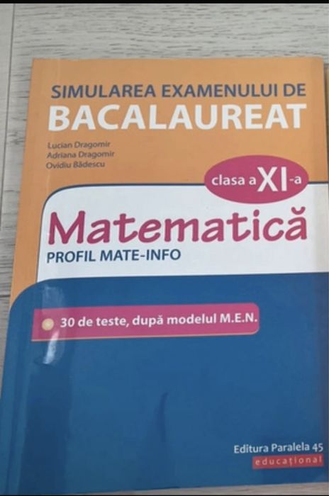 Simulare examen bacalaureat matematica clasa a XI a