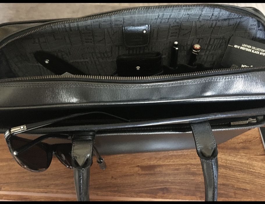 Montblanc “Black Mystery” Leather Briefcase.