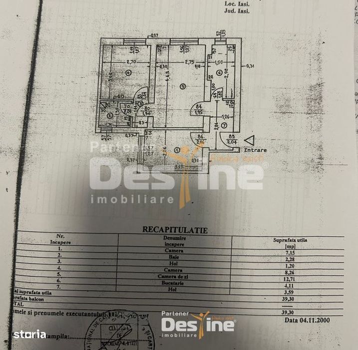 Podu Ros - Apartament 3 camere semidecomandat, MOBILAT si UTILAT
