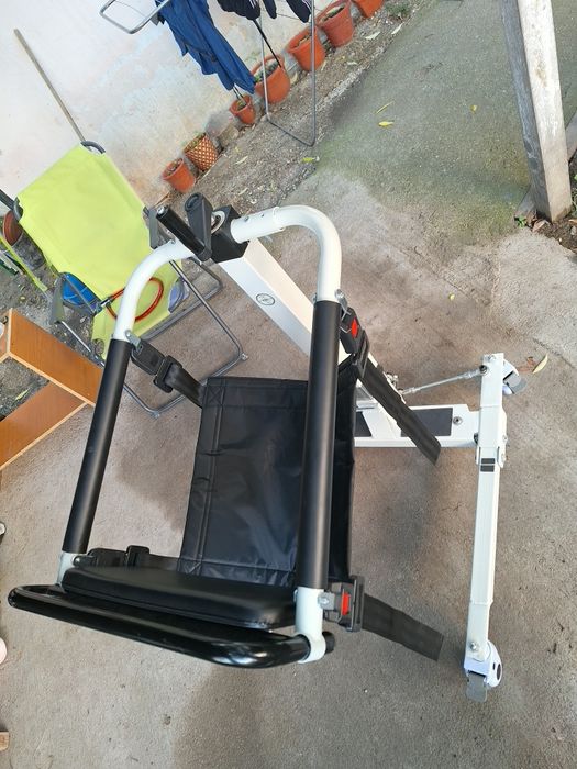 Scaun de transfer cu lift,înălțime ajustabila,design durabil,alb