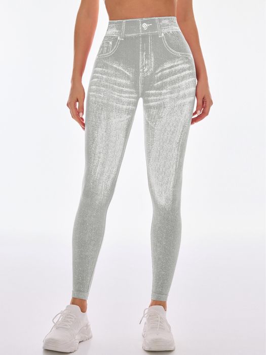 Леггинсы спортивные джинсовые лосины, подарок девушке