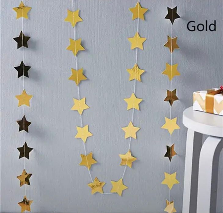 Гирлянды  бумажные звёзды
