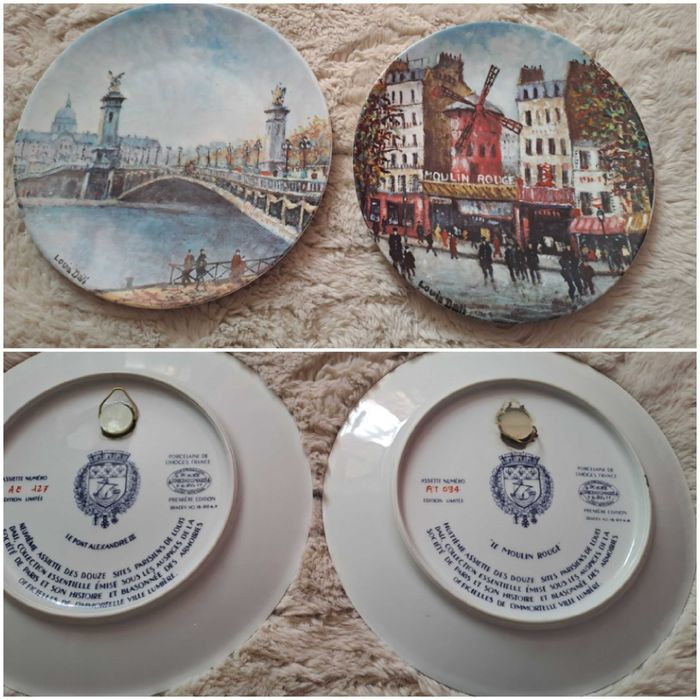 Farfurii decorative Limoges editie limitata pictate manual