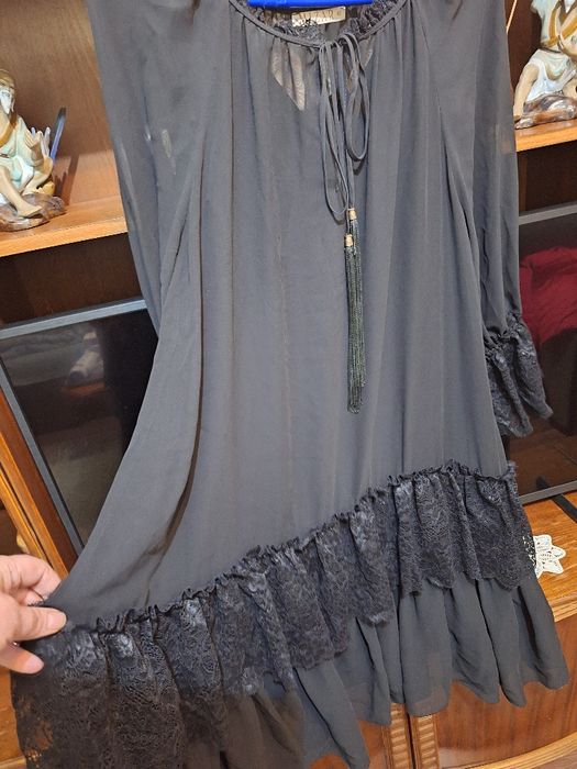 Rochie ocazie neagra, model retro, Mizar.