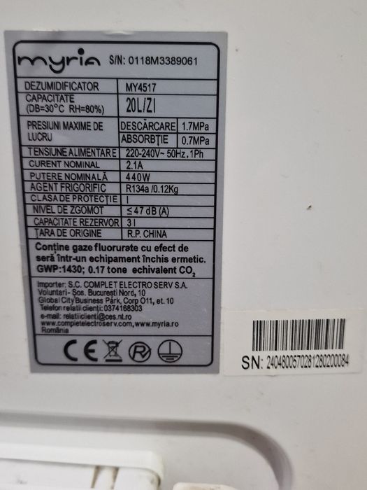 Dezumificator Myria  MY 4517