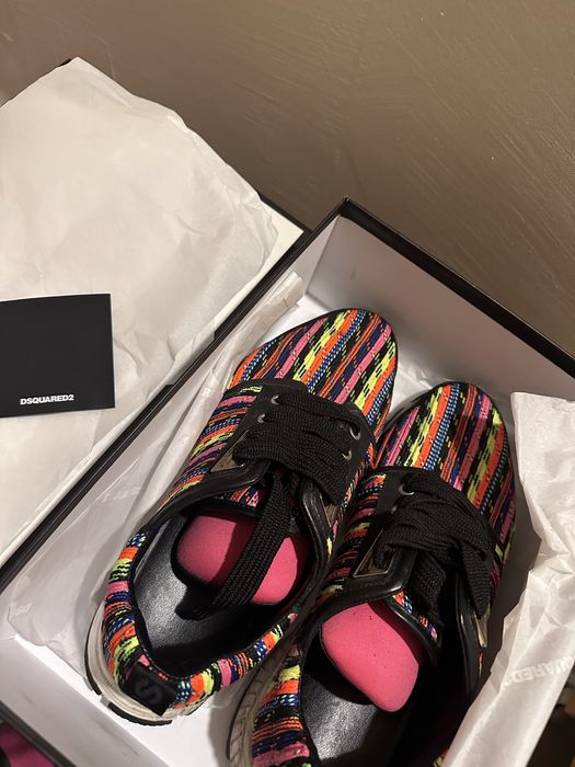 Dsquared2 шарени/многоцветни маратонки #41 стелки естествена кожа