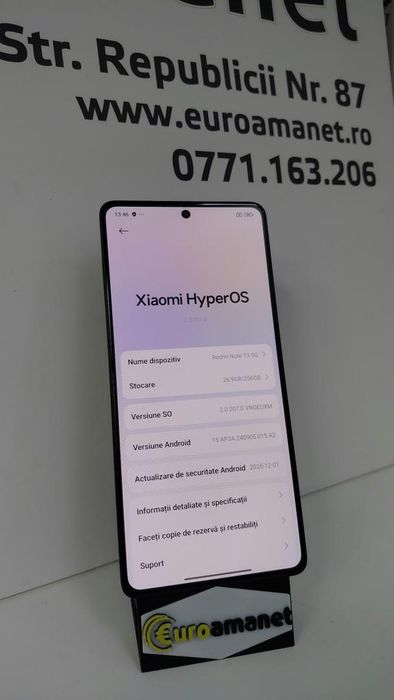 Telefon mobil Xiaomi Redmi Note 13, 8GB RAM, 256GB, Negru -G-