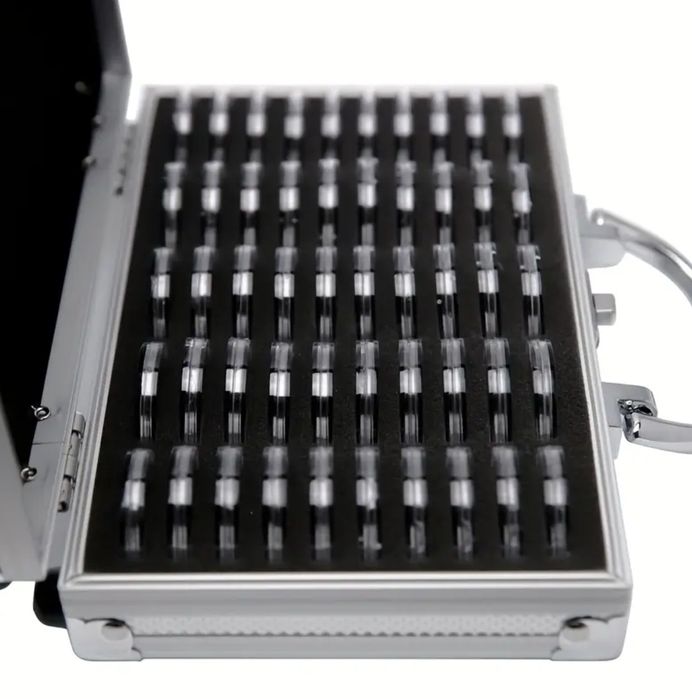 Алуминиева кутия за 50 монети + капсули + уплътнители