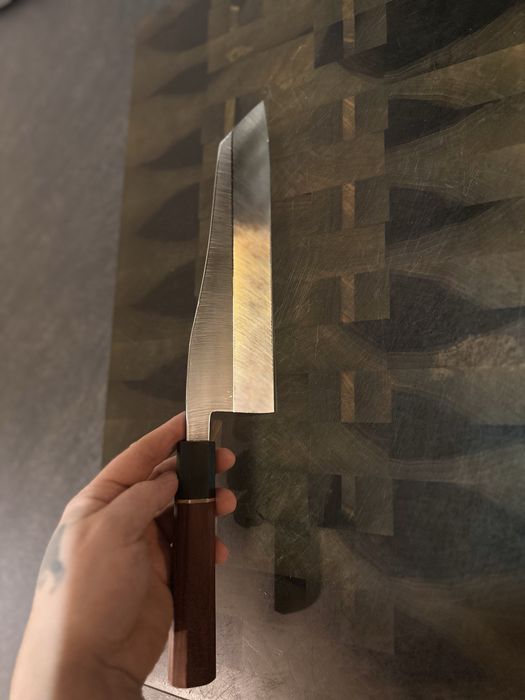 Cutit artizanal de bucatarie - otel inoxidabil 61 HRC , taiș japonez