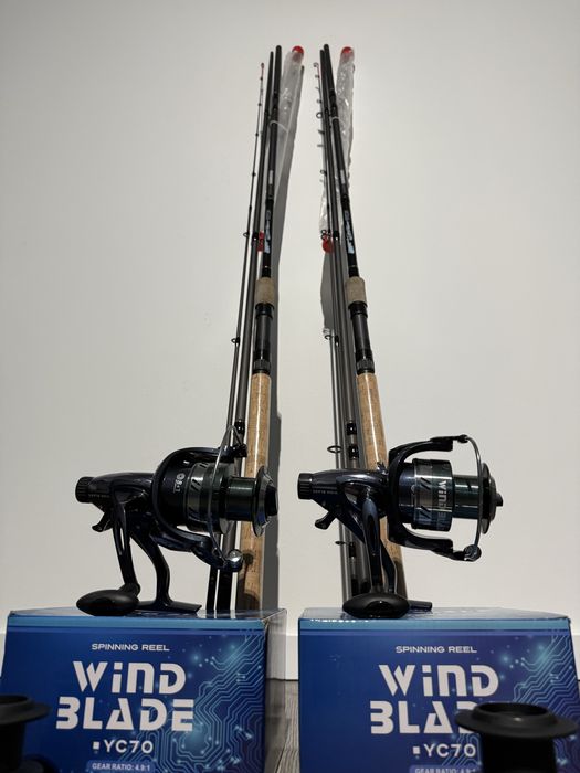 Set Feeder 2 lansete Wind TFD-05 3.6 m + 2 Mulinete WindBlade YC 70