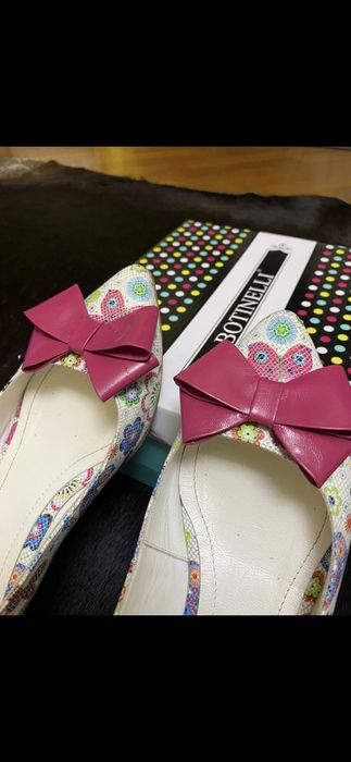 Balerini îl Passo  piele  cu blanita naturala și piele cu imprimeuri f