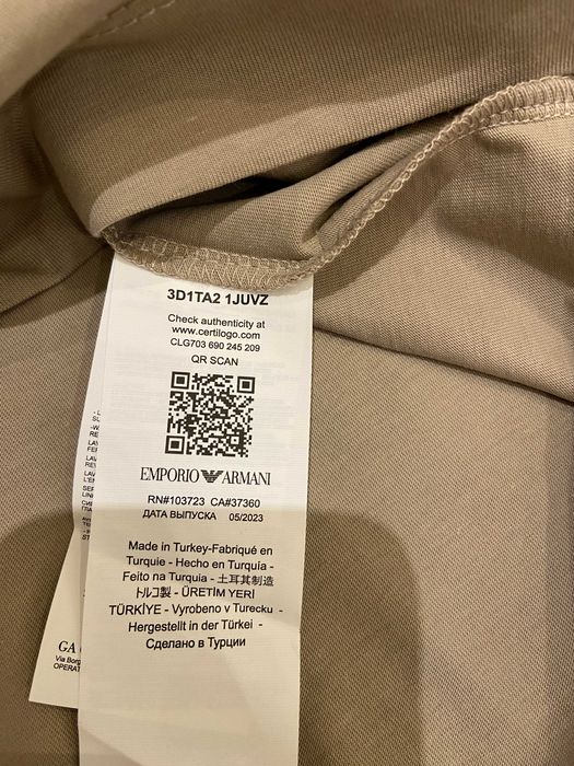 Emporio Armani, оригинална тениска с бродирано лого, S,M, L, XL и XXL