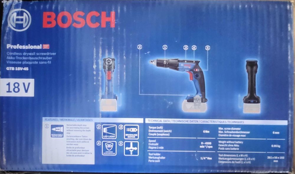 Bosch Filetanta rigips cu amortizor GTB18V-45