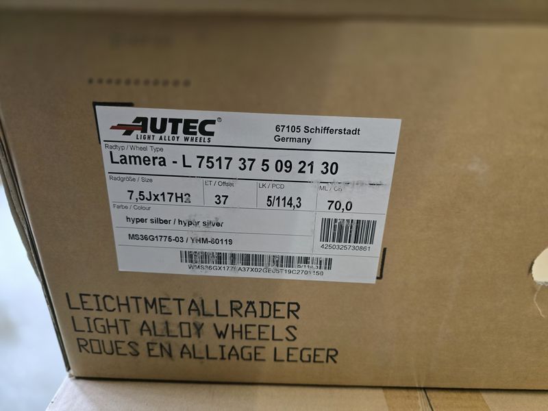 17цола 5x114.3 Honda Mazda Nissan Toyota Hyundai Renault Dacia Kia 5х