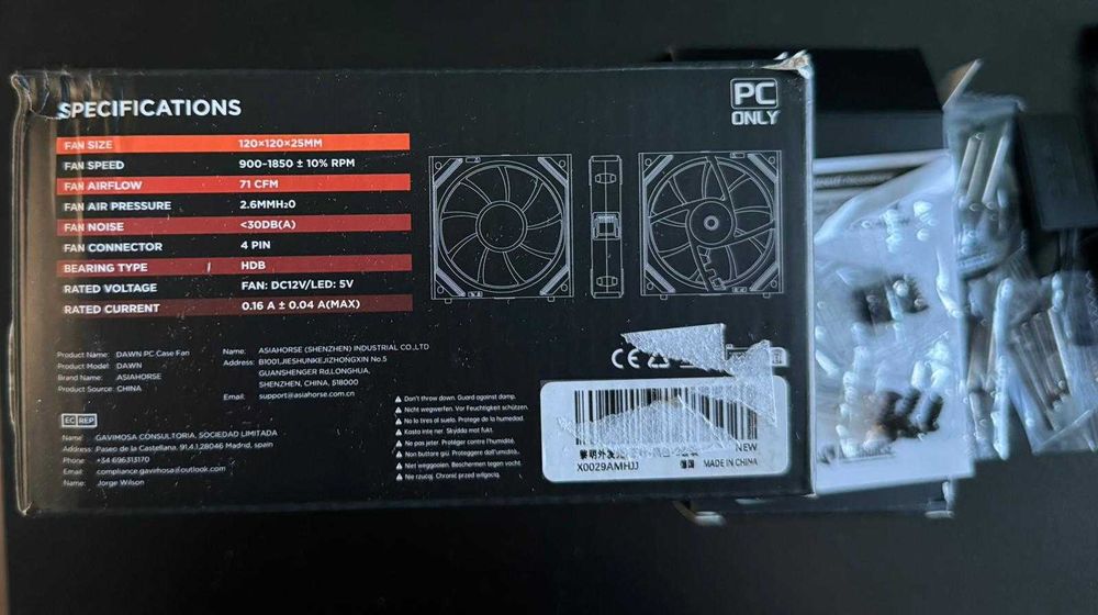Pachet de 3 - Ventilator PC AsiaHorse DAWN 120mm Daisy Chain PWM Fans