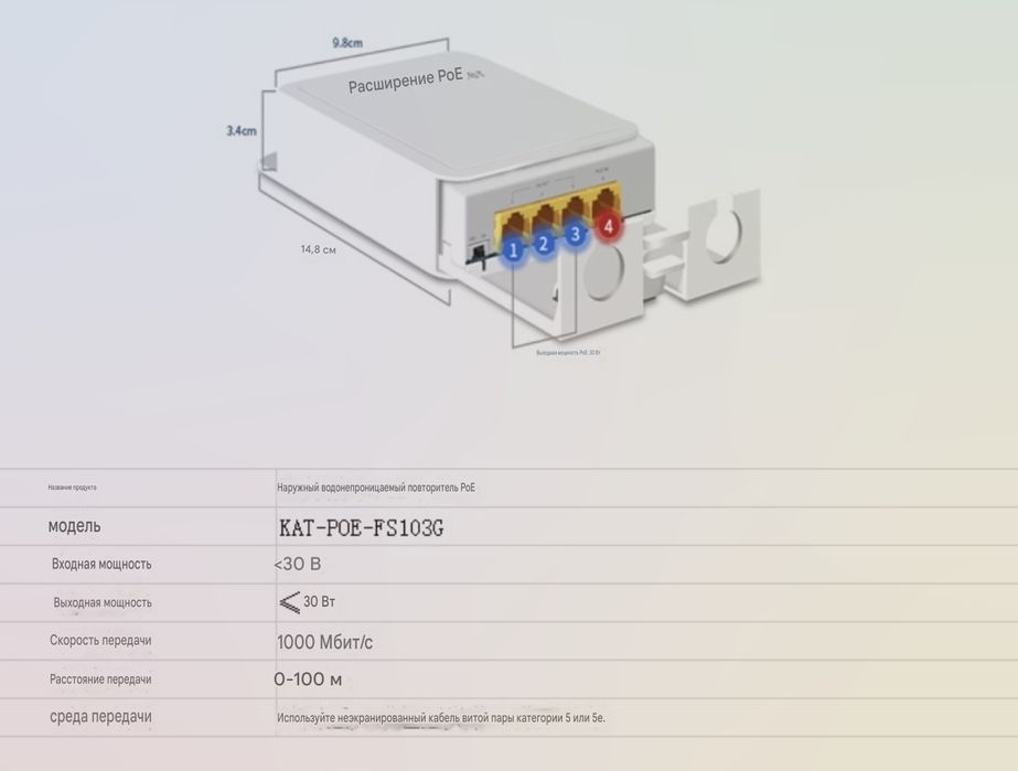 Poe extender Poe удлинитель