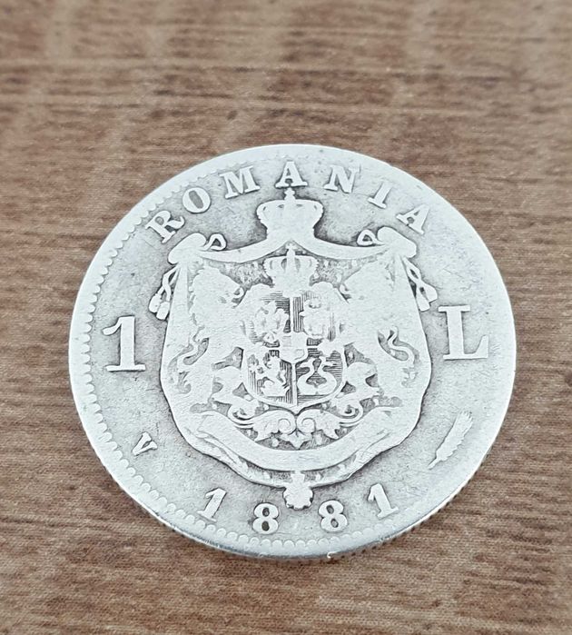 Moneda argint 1 Leu an 1881