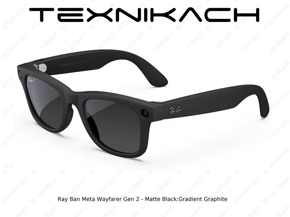 Новый • Ray Ban Meta Wayfarer Gen 2 - Matte Black Graphite • Доставка
