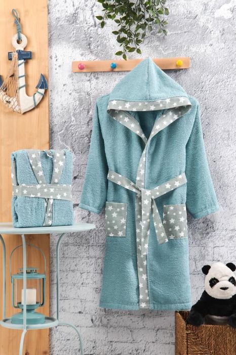 Детски халат, 7-14 г. 100% памук