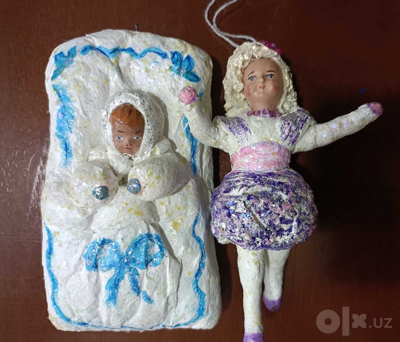 Реставрированные игрушки из ваты времен ссср
