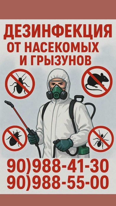 Служба дезинфекции 24/7 в Ташкенте | Уничтожение клопов, мух и блох