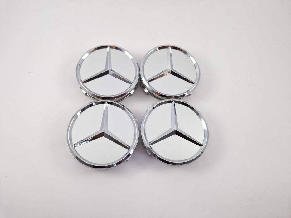 4бр. Капачки За Джанти Mercedes Мерцедес Сиви 75мм