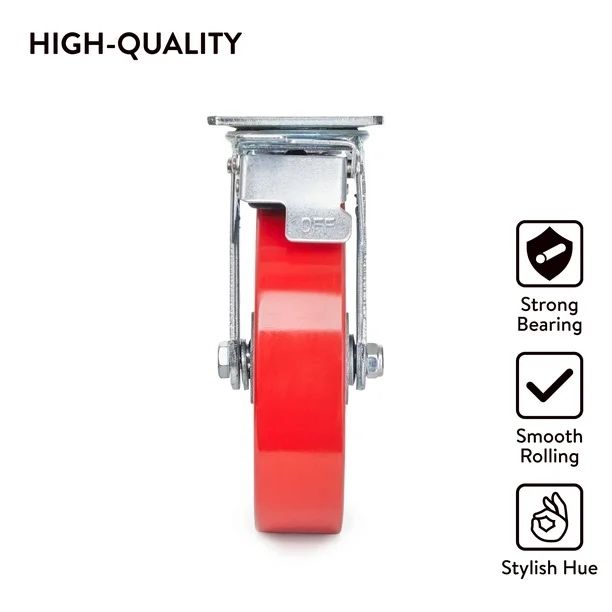 Тежкотоварни въртящи се колела GBL – комплект 4 бр. (със спирачки)