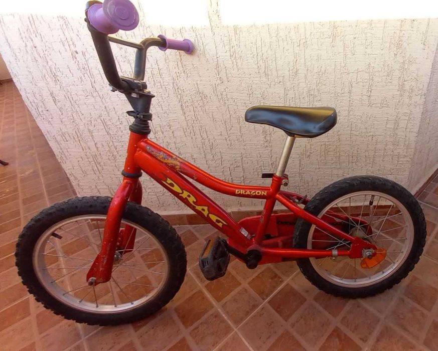 Детски велосипед 16” Drag Dragon, стоманена рамка, контра