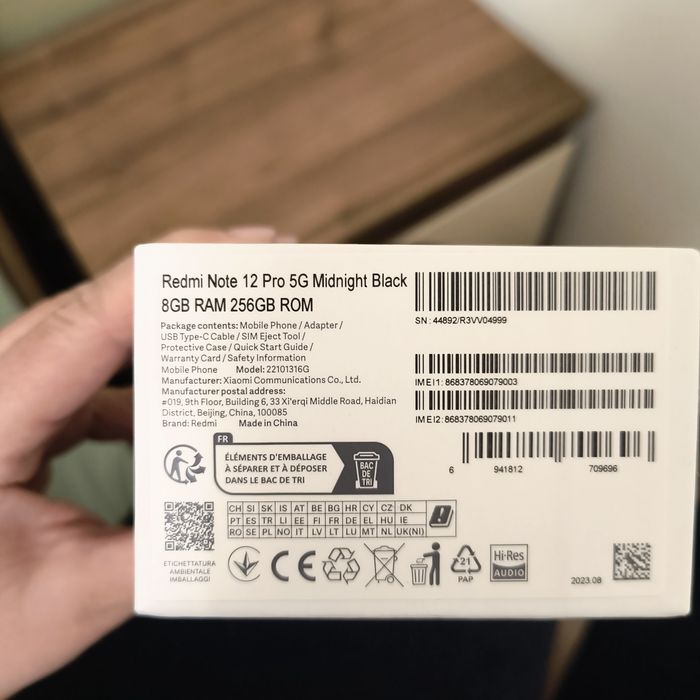 Смартфон Xiaomi - Redmi Note 12 Pro 5G, 6.67'', 8GB/256GB