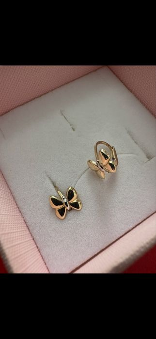 Cercei bebe aur 14k noi Lilu Fluturasi