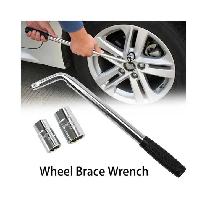 Телескопичен ключ за джанти с вложки 17-19мм и 21-23мм - усилен