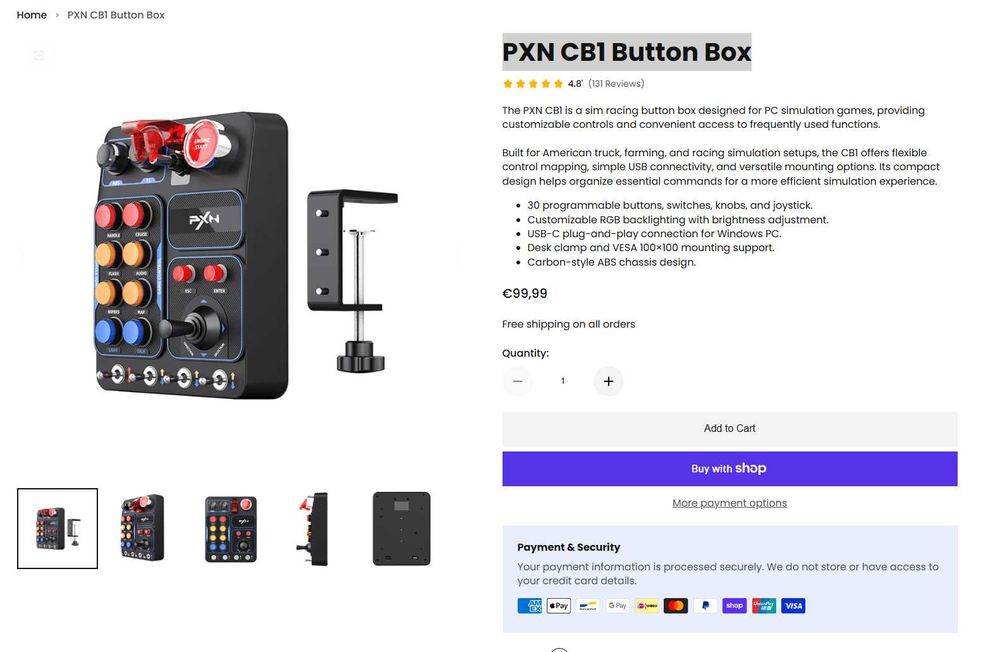 Vand Volan PXN VD10+W CS R2 + Pedale Logitech RS