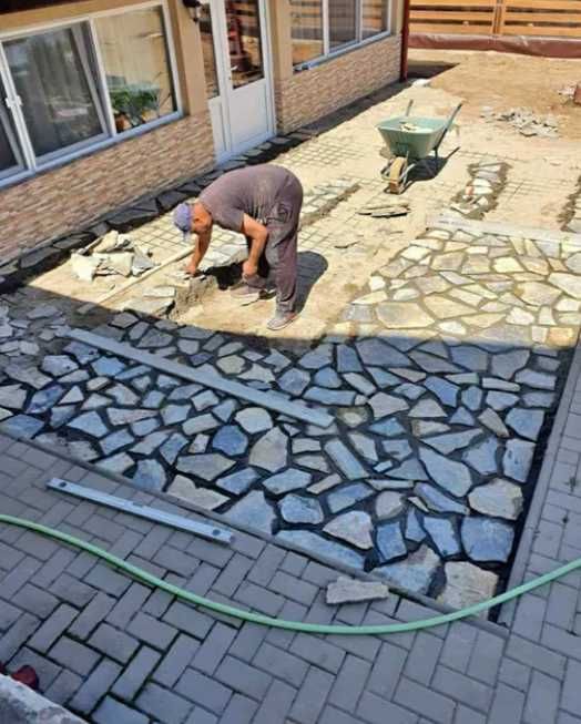 Piatră de munte pentru terase și căi de acces auto