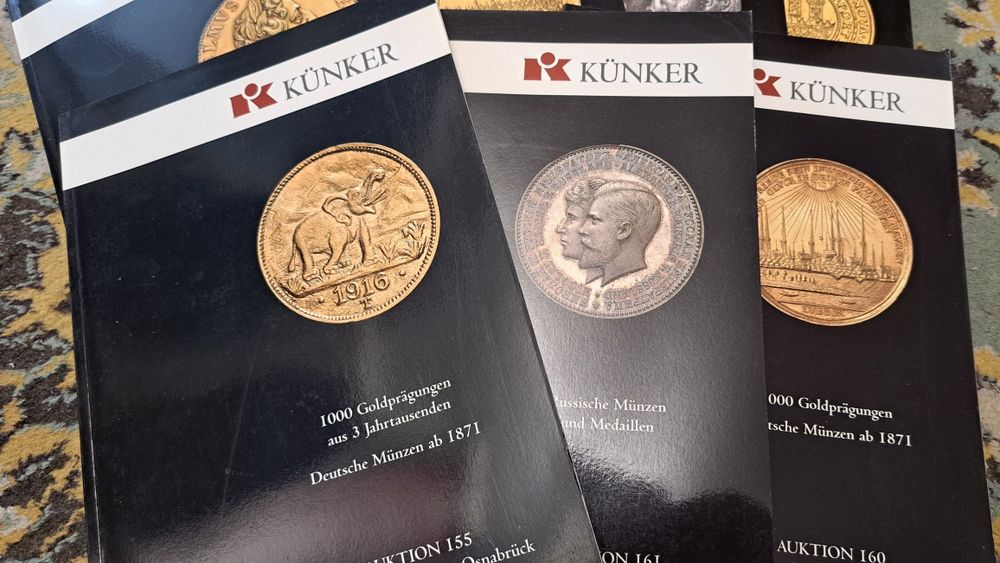 Cataloage numismatice Kunker - monede rare aur / argint