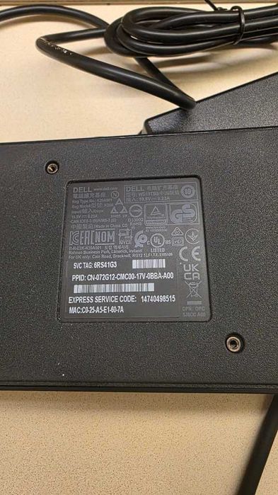 Докинг станция Dell WD19TBS Thunderbolt Dock + 180W оригинално зарядно