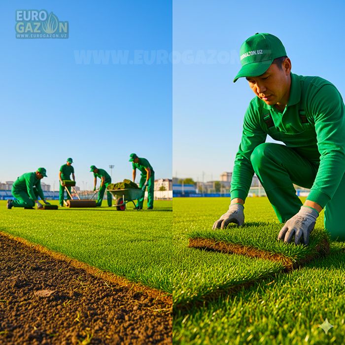 Рулонный газон с доставкой — Ташкент и область