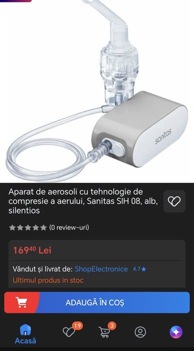 Inhalator nou sigilat