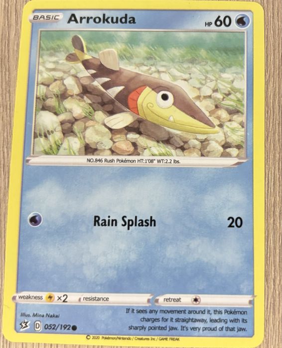 Набор карт Pokémon водного типа.