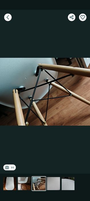 Vând scaun alb Jysk