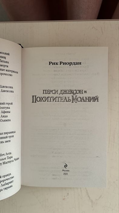 Книга «Перси Джексон и Похититель молний»