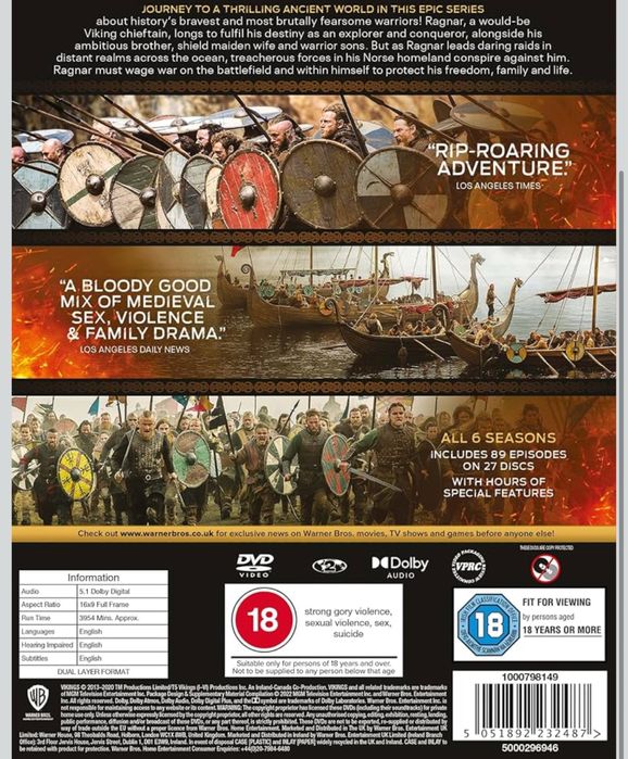 Film Serial Vikings : The Complete Collection [DVD] Original